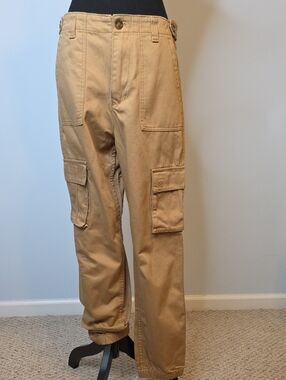 Forever 21 Men's Tan Cargo Pants with Utility Pockets